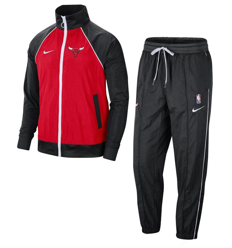 Nike NBA Chicago Bulls Courtside Trainingsanzug Schwarz/Rot Herren
