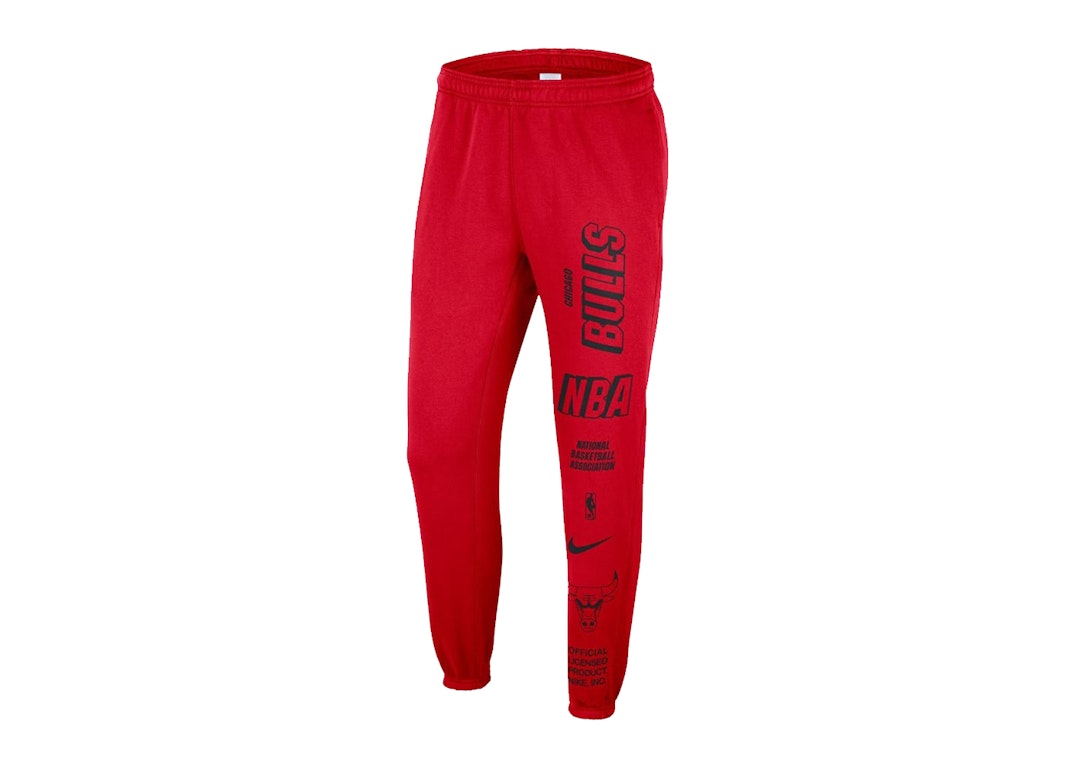 Pre-owned Nike Nba Chicago Bulls Fleece Track Pants University Red