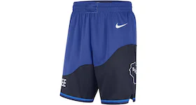 Nike NBA City Edition 2020 Milwaukee Bucks Swingman Shorts Blue
