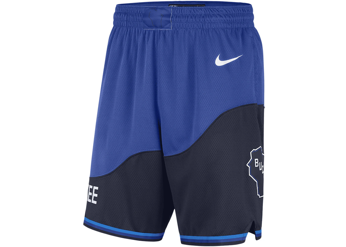 Nike NBA City Edition 2020 Milwaukee Bucks Swingman Shorts Blue Men's - US