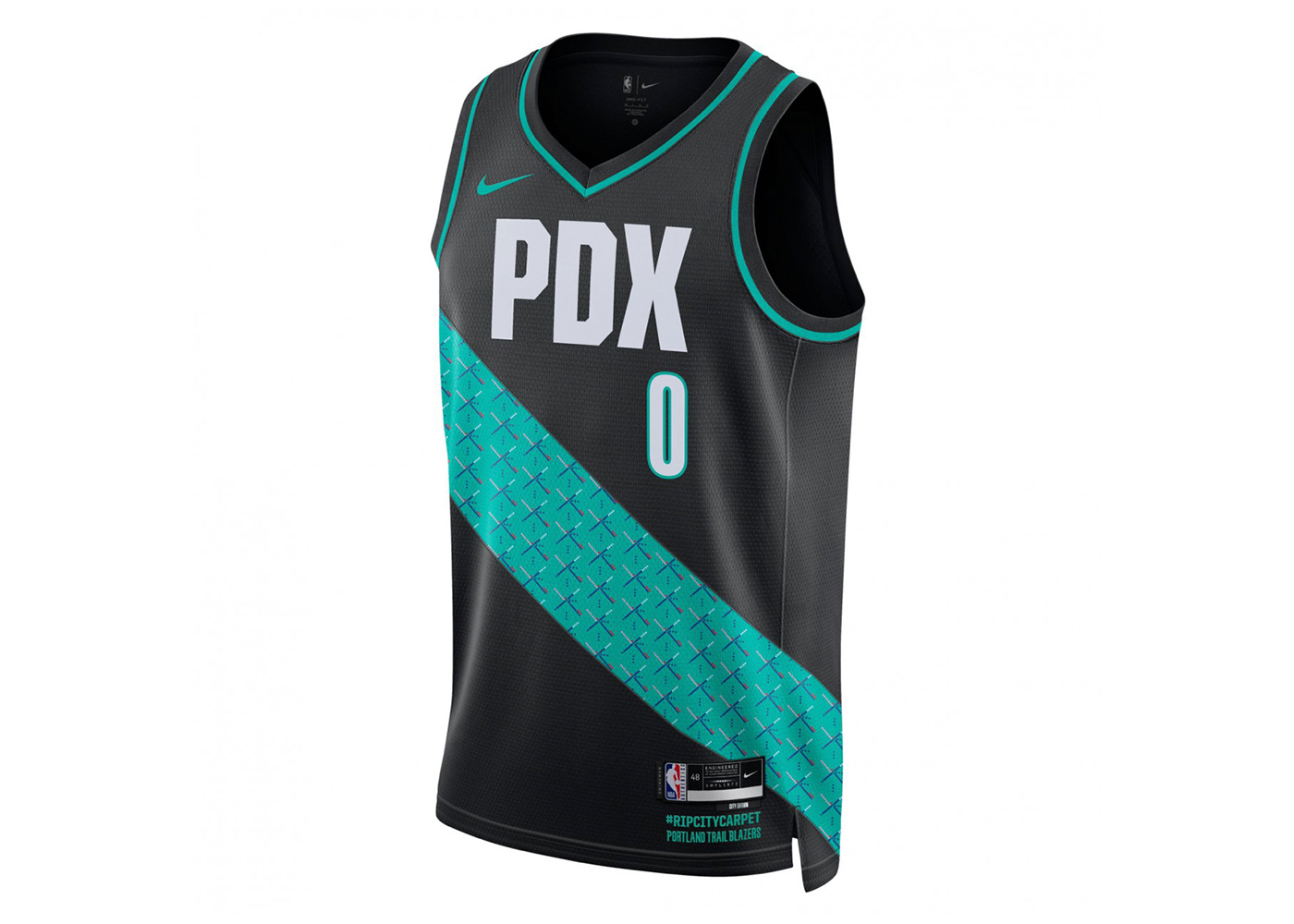 Nike NBA Damian Lillard Portland Trailblazers City Edition Swingman Jersey  Black