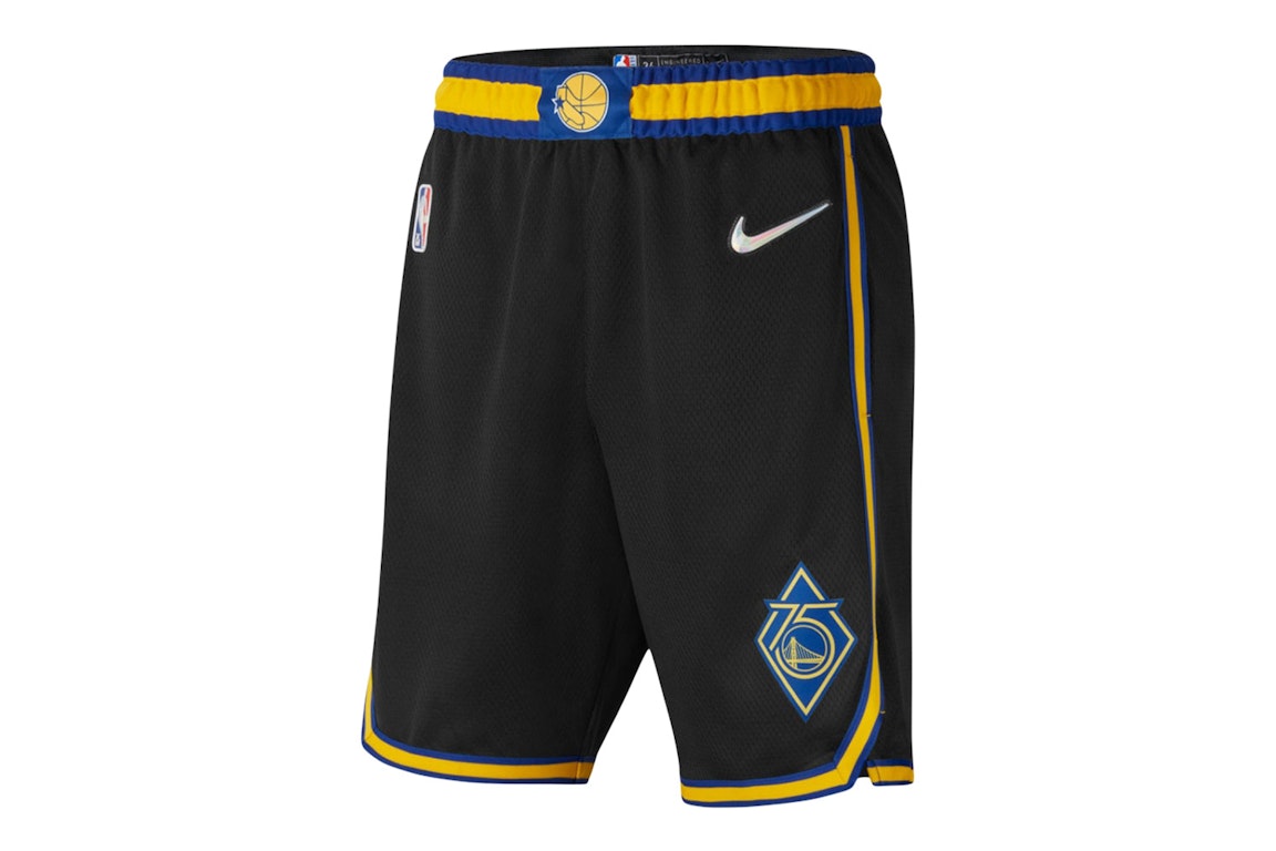 Pre-owned Nike Nba Golden State Warriors City Edition Dri-fit Swingman Shorts Black
