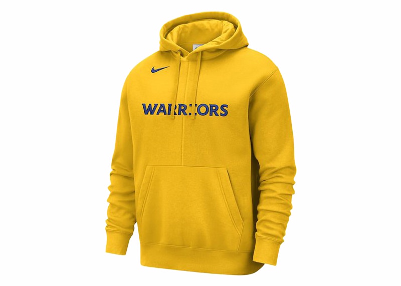 Nike NBA Golden State Warriors Courtside Fleece Pullover Hoodie Yellow Men s SS24 US