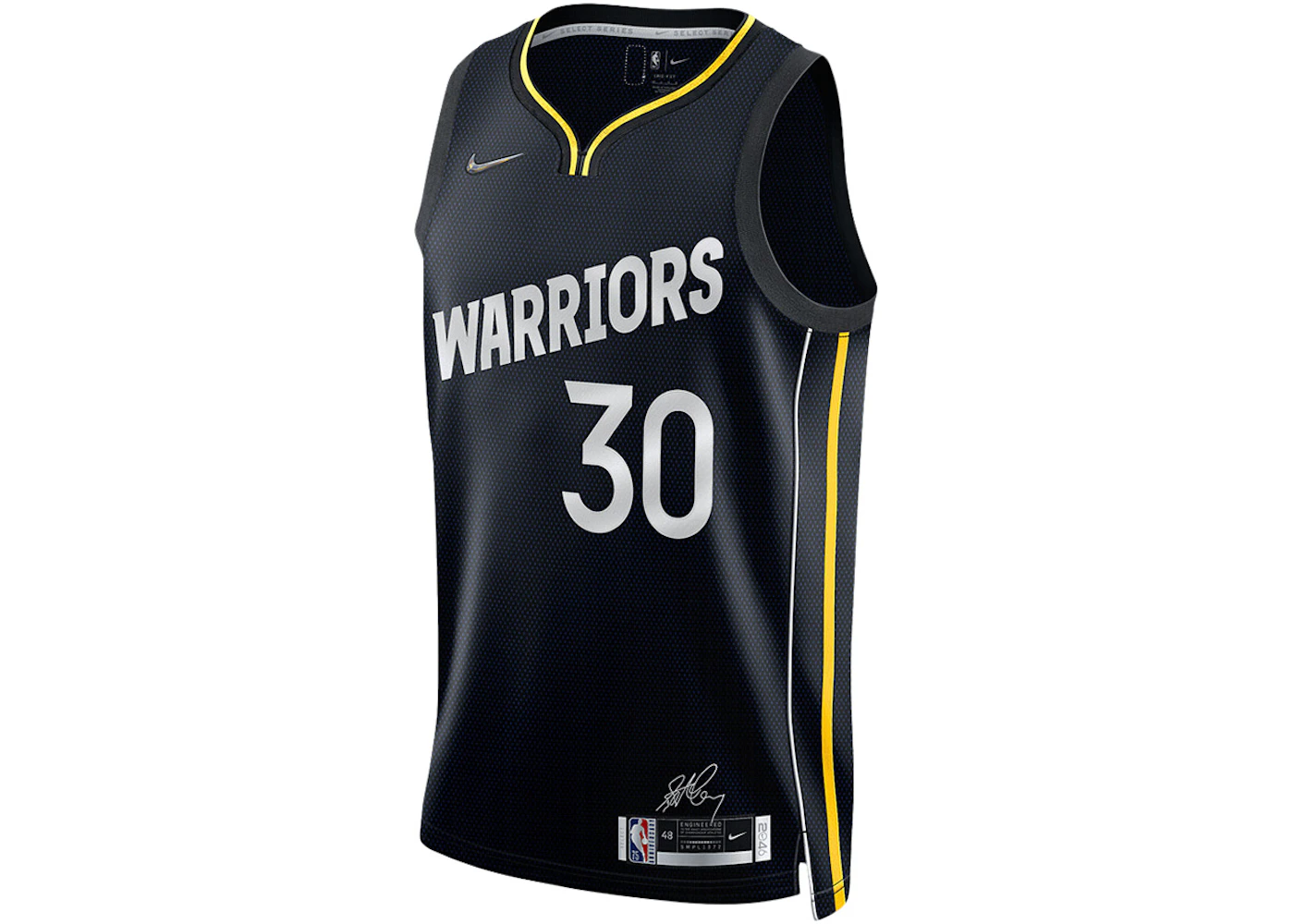 Nike NBA Golden State Warriors Icon Edition Stephen Curry Swingman Jersey Black/Rush Blue