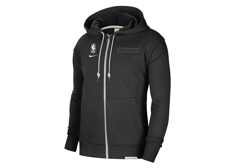 Pre-owned Nike Men's  Nba Golden State Warriors Standard Issue Drifit Hoodie In Black