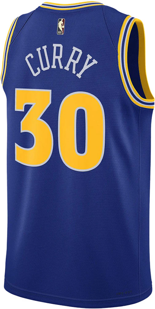 Nike NBA Golden State Warriors Stephen Curry Dri-FIT Jersey Blue Men's ...