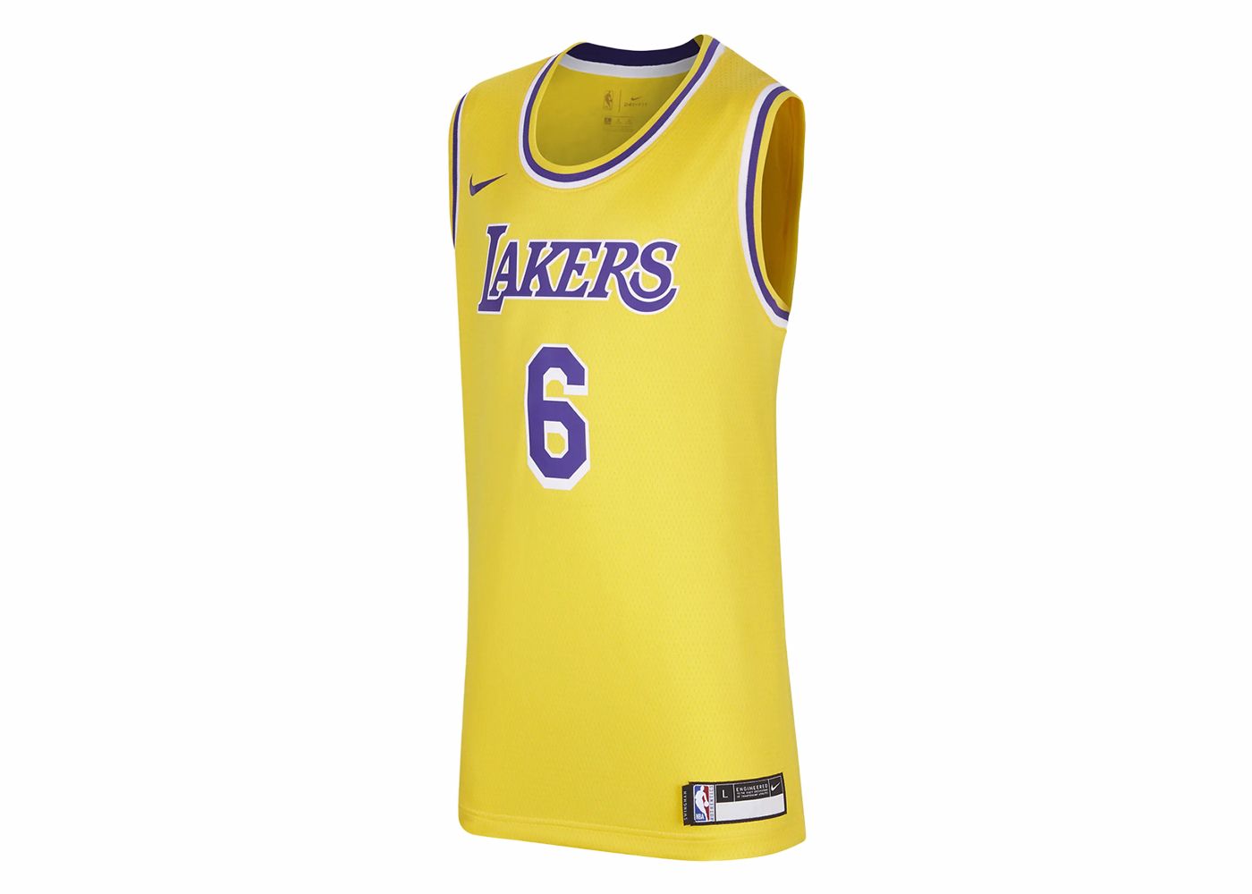 Nike NBA Los Angeles Lakers Lebron James Statement Edition 2020 Swingman Jersey Purple/Yellow