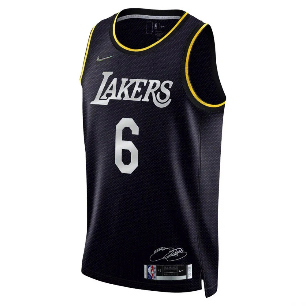 Nike NBA L.A. Lakers LeBron James Black MVP Swingman Jersey Black