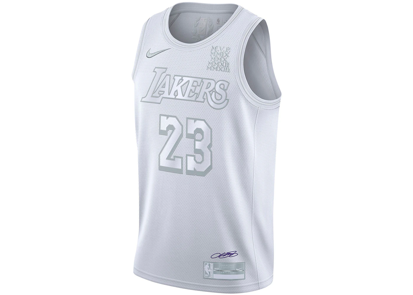 Nike NBA LA Lakers MVP Lebron James 23 Authentic Swingman Jersey