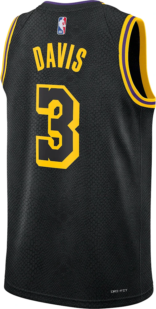 Nike NBA Lakers Anthony Davis Swingman Jersey Black Men's - SS23 - US