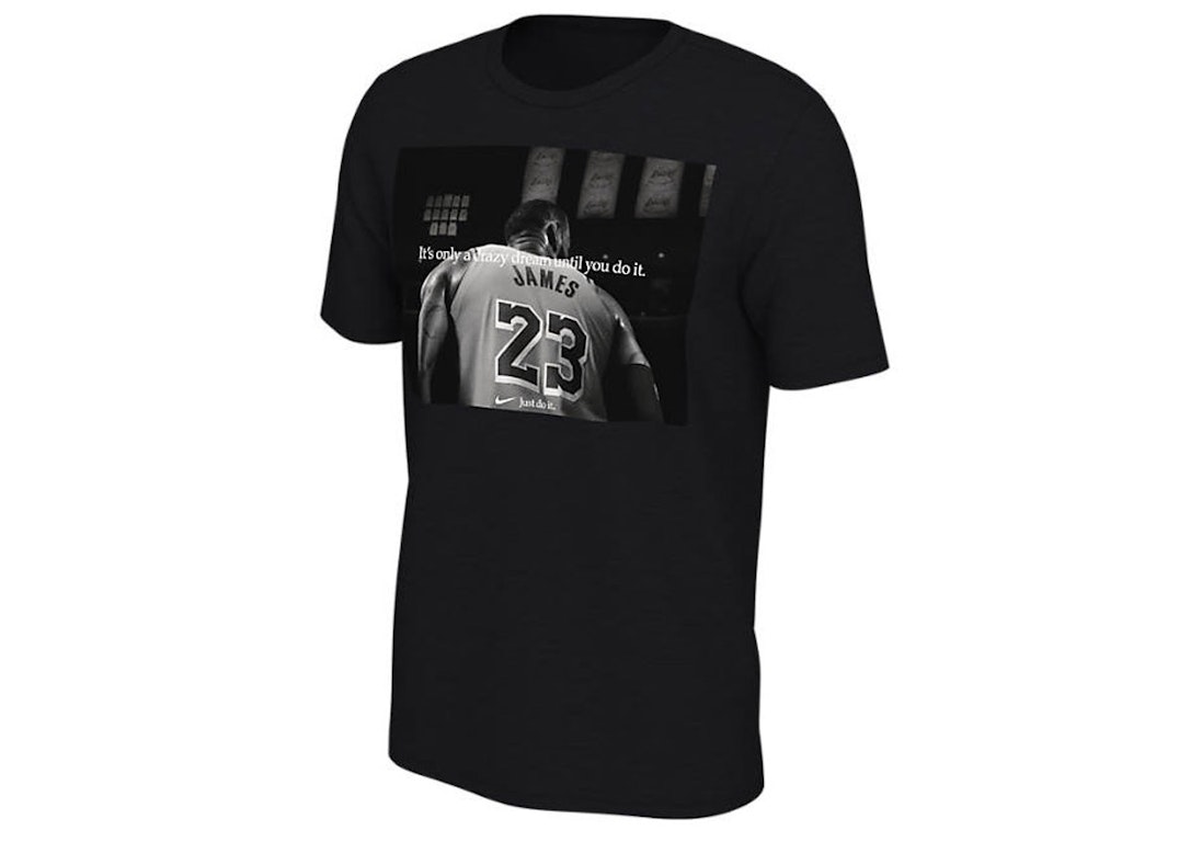 Pre-owned Nike Nba L.a. Lakers Lebron James Just Do It T-shirt Black