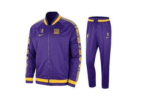 Nike NBA Lakers Starting Courtside Tracksuit Purple/Yellow Men's