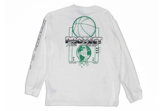 Camiseta Nike NBA Loose Fit Manga Larga Blanco/Negro/Verde