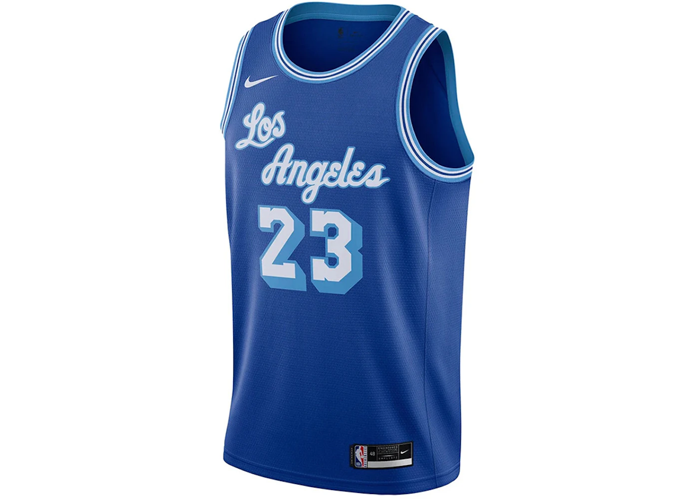 la lakers white and blue jersey