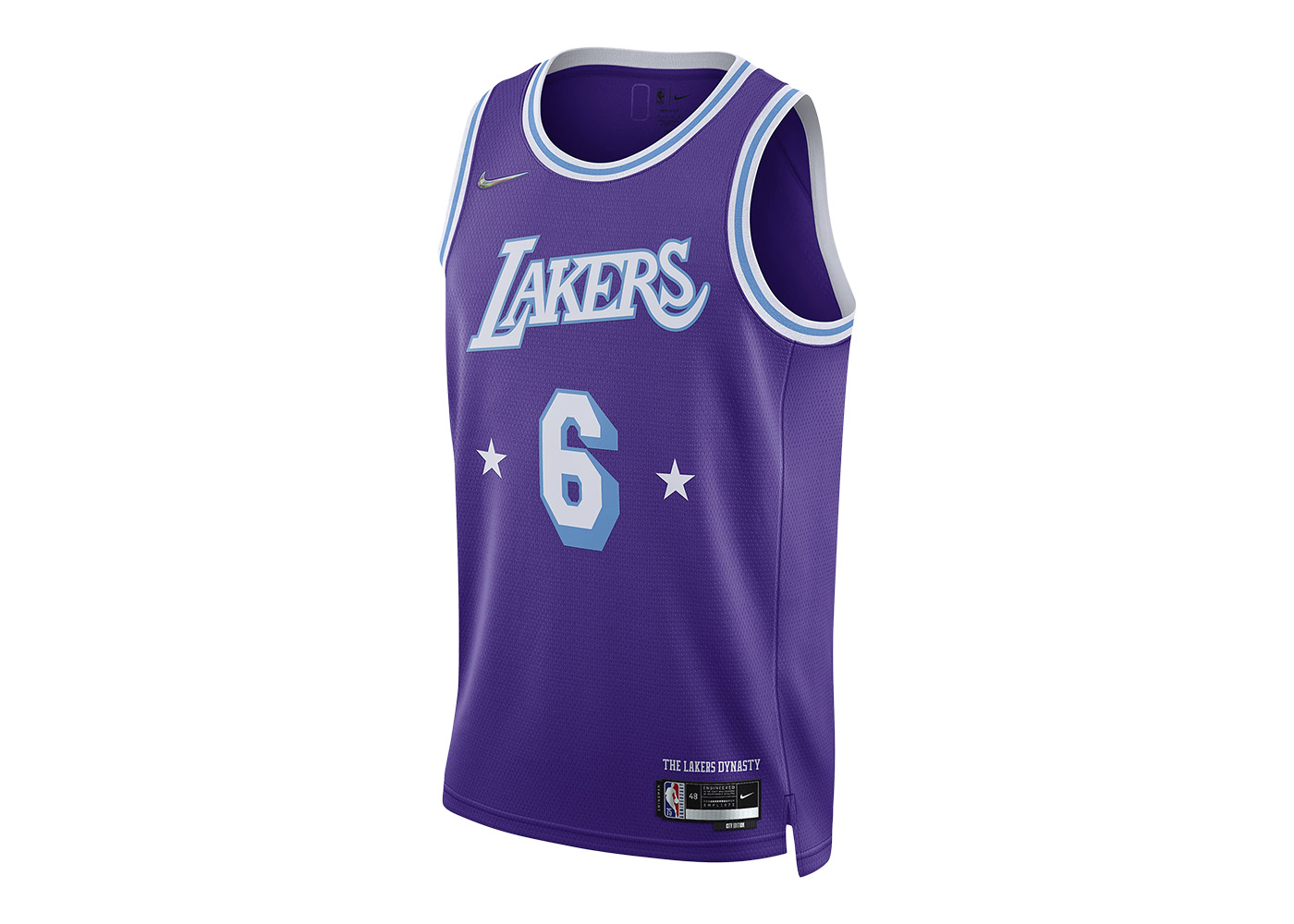 Nike NBA Los Angeles Lakers City Edition Lebron James 6 Dri-FIT ...