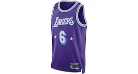 Nike NBA Los Angeles Lakers City Edition Lebron James 6 Dri-FIT Swingman Jersey Field Purple