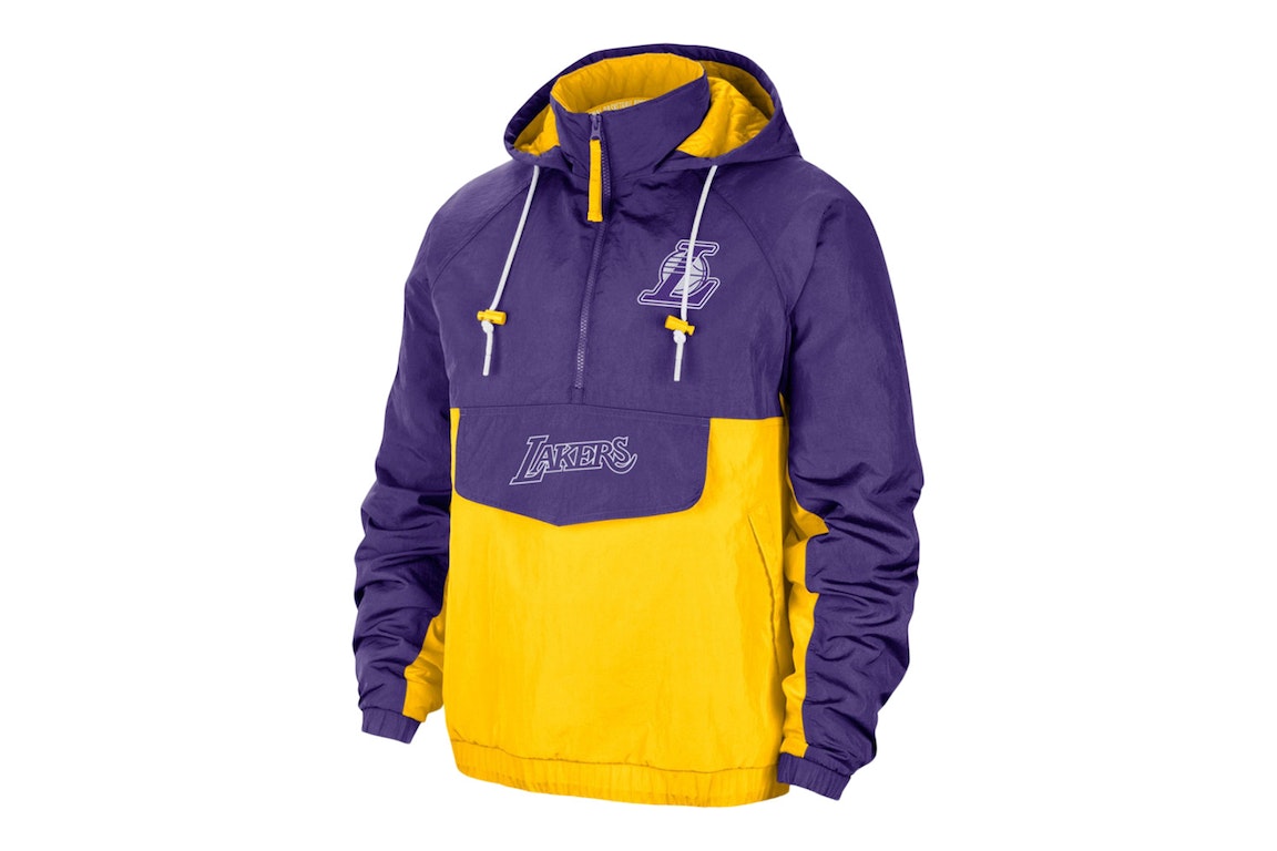 Pre-owned Nike Nba Los Angeles Lakers Courtside Premium Jacket Field Purple/amarillo/white