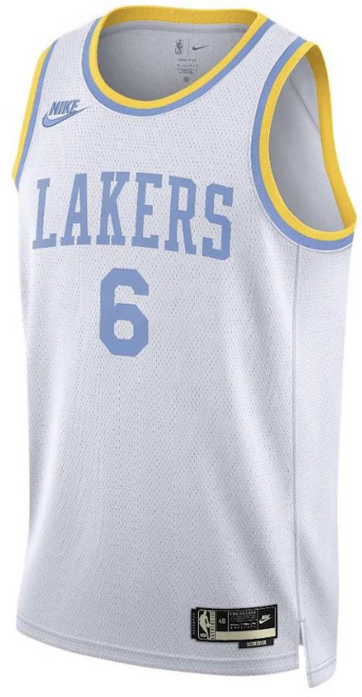 Nike NBA Los Angeles Lakers Dri-Fit Swingman Jersey White/Baby Blue/Yellow