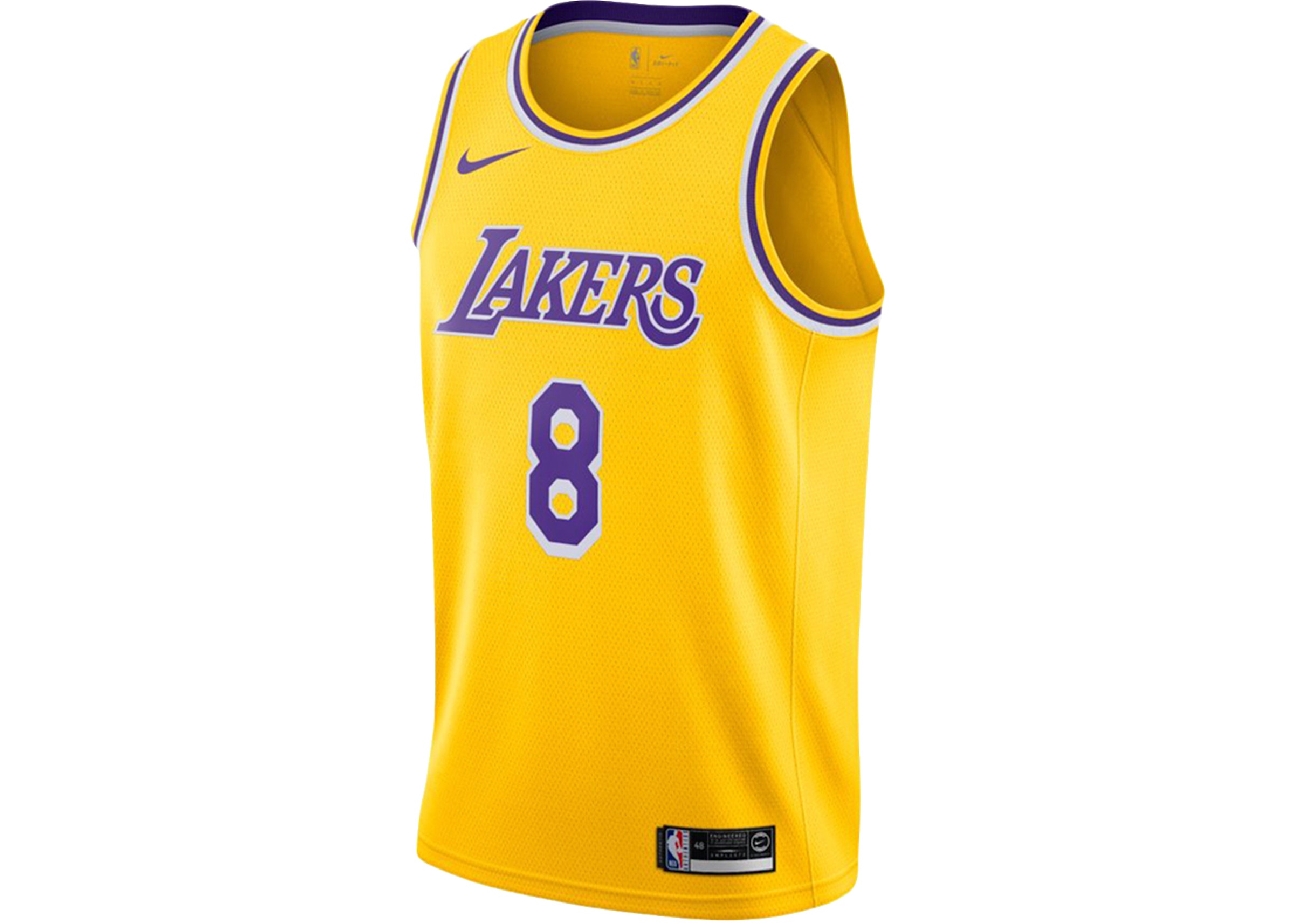 Nike NBA Los Icon Edition Kobe Bryant Swingman Jersey Amarillo/Purple/White Men's - US