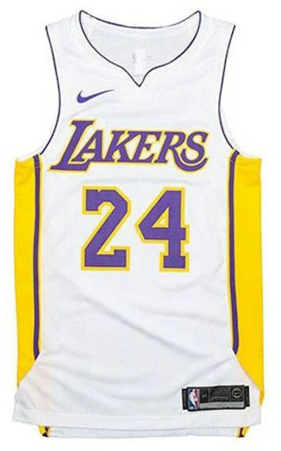 Nike Los Angeles Icon Edition Kobe Bryant Swingman Jersey White/Purple/Amarillo Men's - US