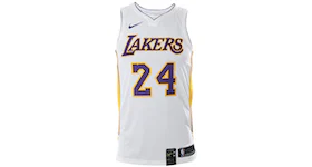 Nike NBA Los Angeles Lakers Icon Edition Kobe Bryant Swingman Jersey White/Purple/Amarillo
