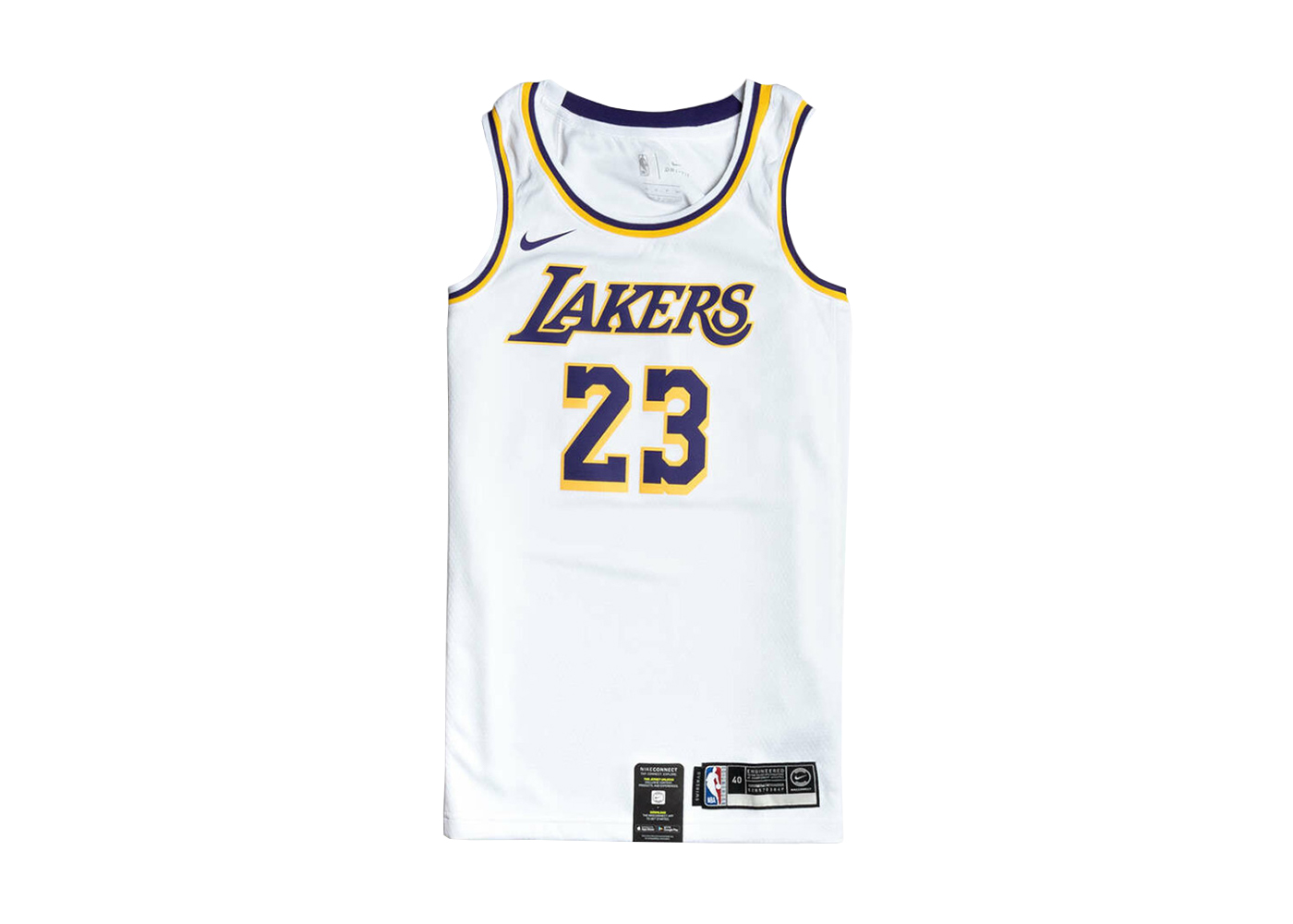 Nike NBA L.A. Lakers LeBron James Black MVP Swingman Jersey Black 