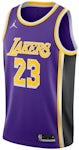 Jordan Boys LeBron James Lakers Statement Swingman Jersey - Purple/Yellow Size L