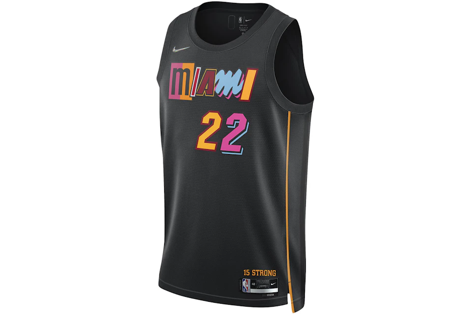 magnet Misty Girlfriend Nike NBA Miami Heat City Edition Jimmy Butler 22 Dri-FIT Swingman Jersey  Black -