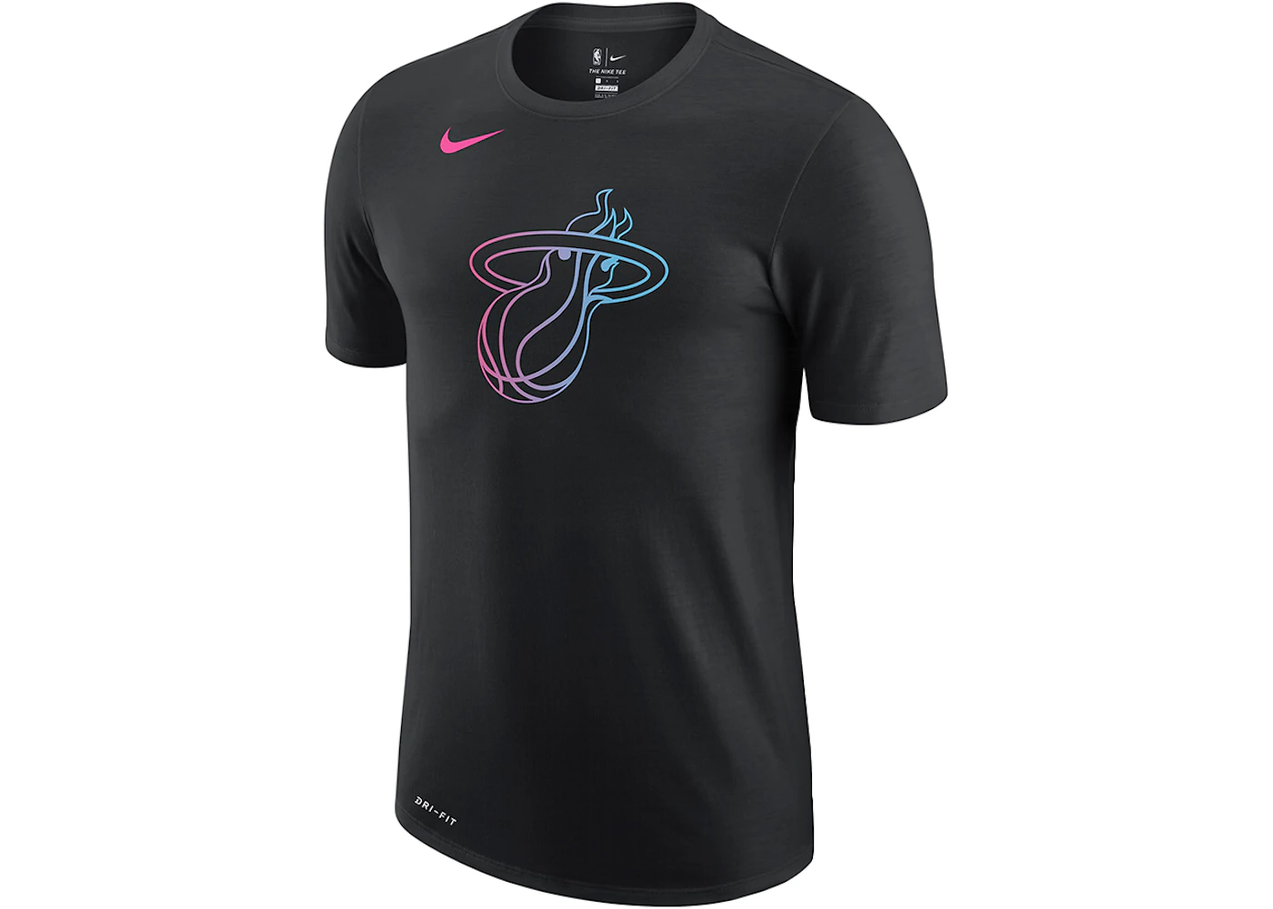Nike NBA Miami Heat City Edition Logo Dri-Fit T-shirt Black/Multi Men's - US