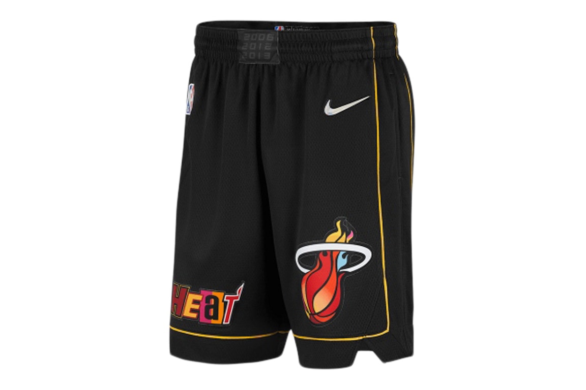 Pre-owned Nike Nba Miami Heat City Edition Mixtape Basketball Shorts Black