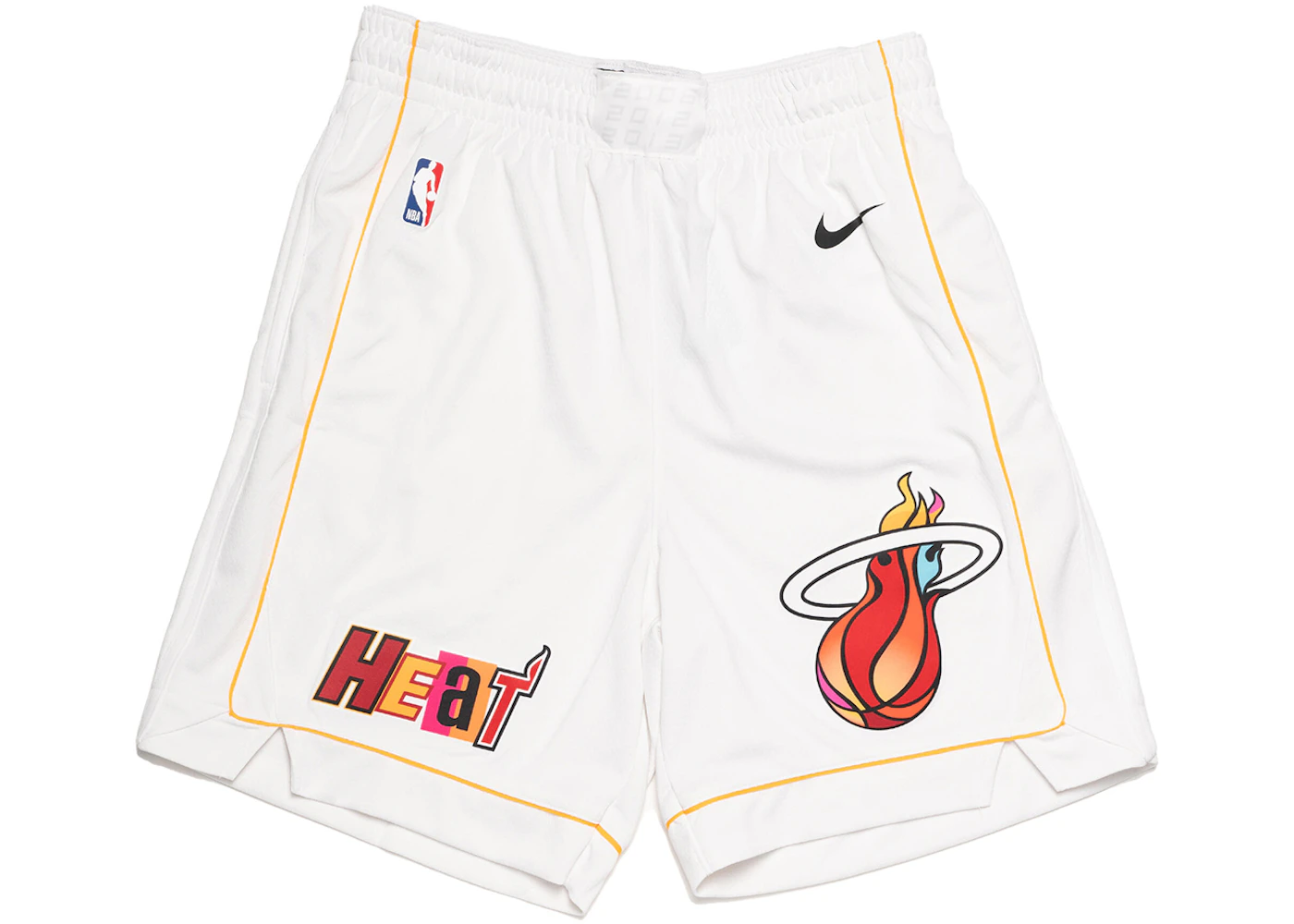 Nike NBA Miami Heat City Edition Swingman Shorts White Men's - FW23 - US
