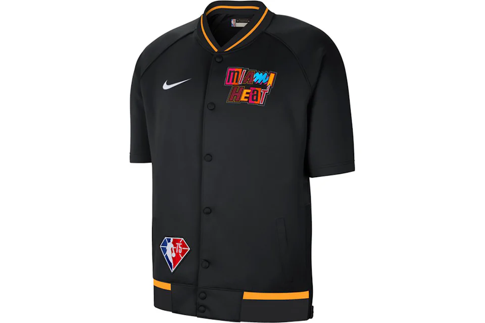 Nike NBA Miami Heat Showtime City Edition Short Sleeve Jacket Black/Multi Men's - US