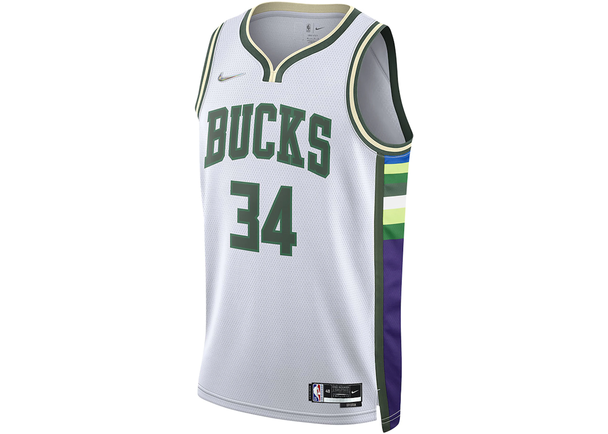 Nike NBA Milwaukee Bucks City Edition Giannis Antetokounmpo 34 Dri-FIT Jersey ES