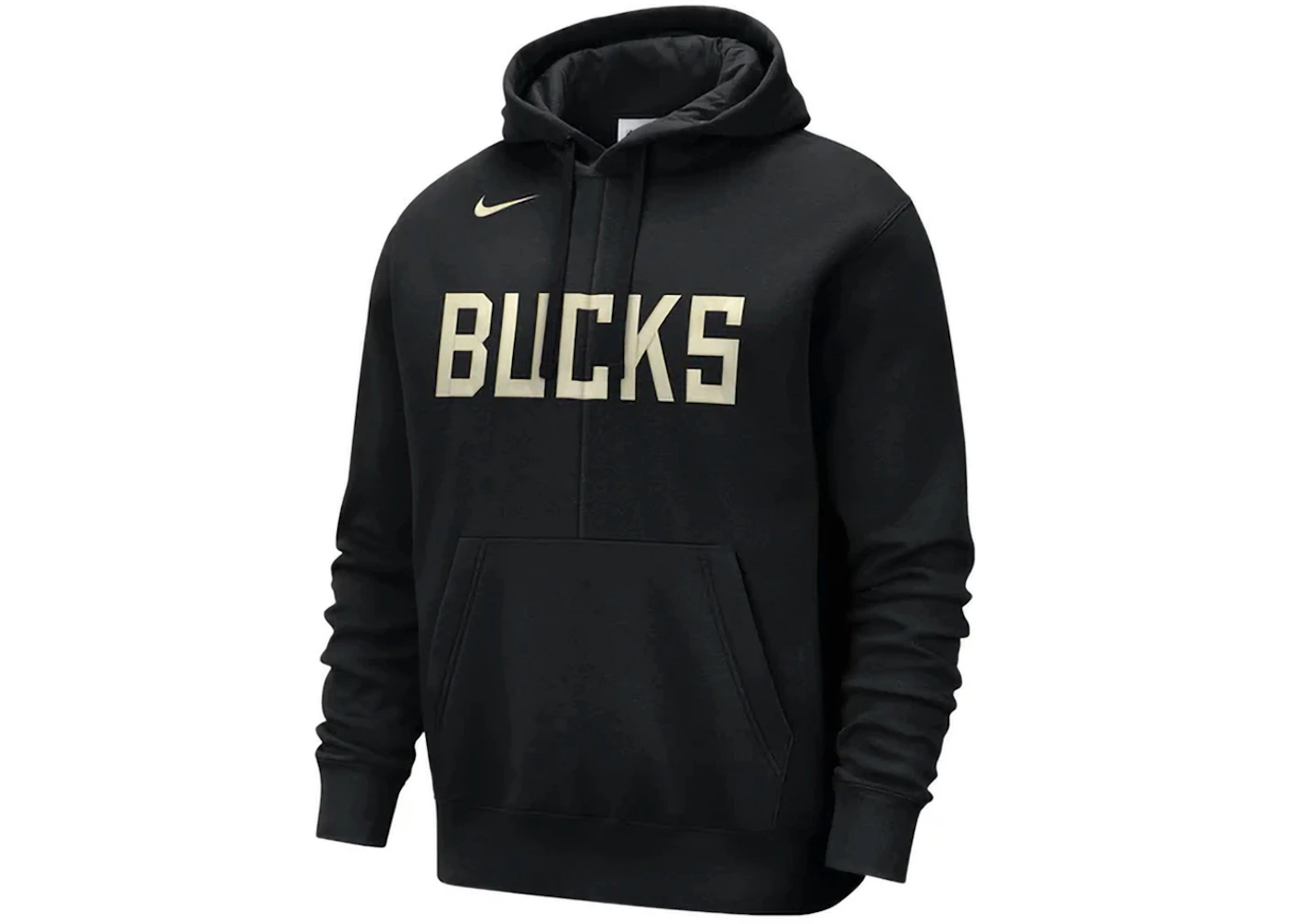 Nike NBA Milwaukee Bucks Courtside Fleece Loose Fit Hoodie Black Men's - SS24 - US
