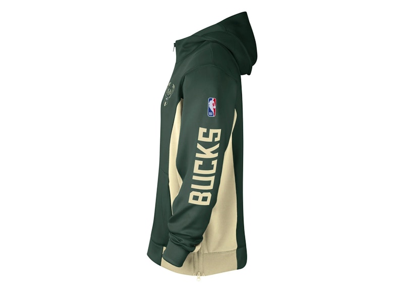 Nike NBA Milwaukee Bucks Showtime Dri-Fit Hoodie Hunter Green