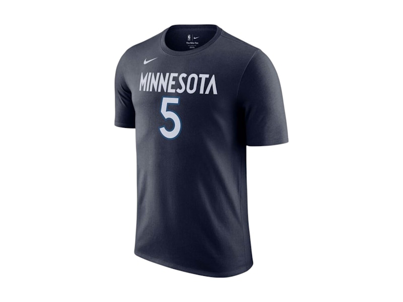 Pre-owned Nike Men's Nba Minnesota Timberwolves Anthony Edwards T-shirt In Dark Blue/white In Multi