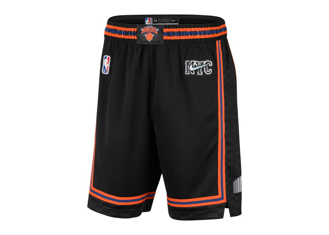 Pre-owned Nike Nba New York Knicks City Edition 2021-2022 Dri-fit Swingman Shorts Black