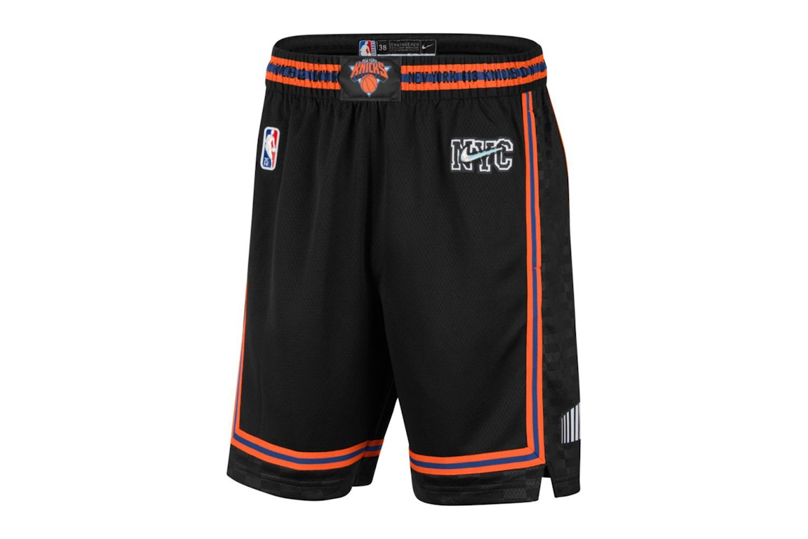 Pre-owned Nike Nba New York Knicks City Edition 2021-2022 Dri-fit Swingman Shorts Black