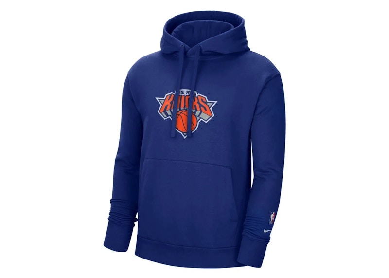 Nike NBA New York Knicks Essential Fleece Pullover Hoodie Blue Men s SS24 US