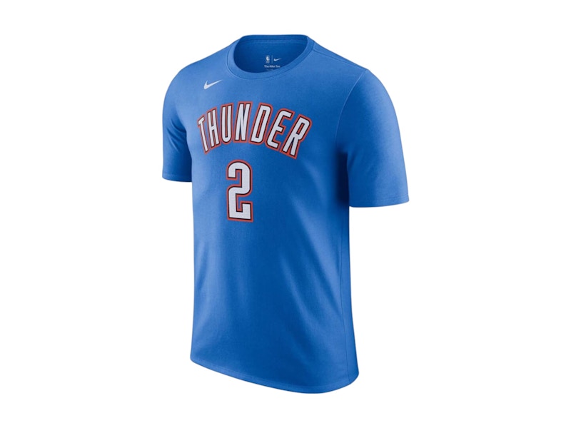 Pre-owned Nike Men's Nba Oklahoma City Thunder Shai Gilgeousalexander T-shirt In Blue/white In Multi