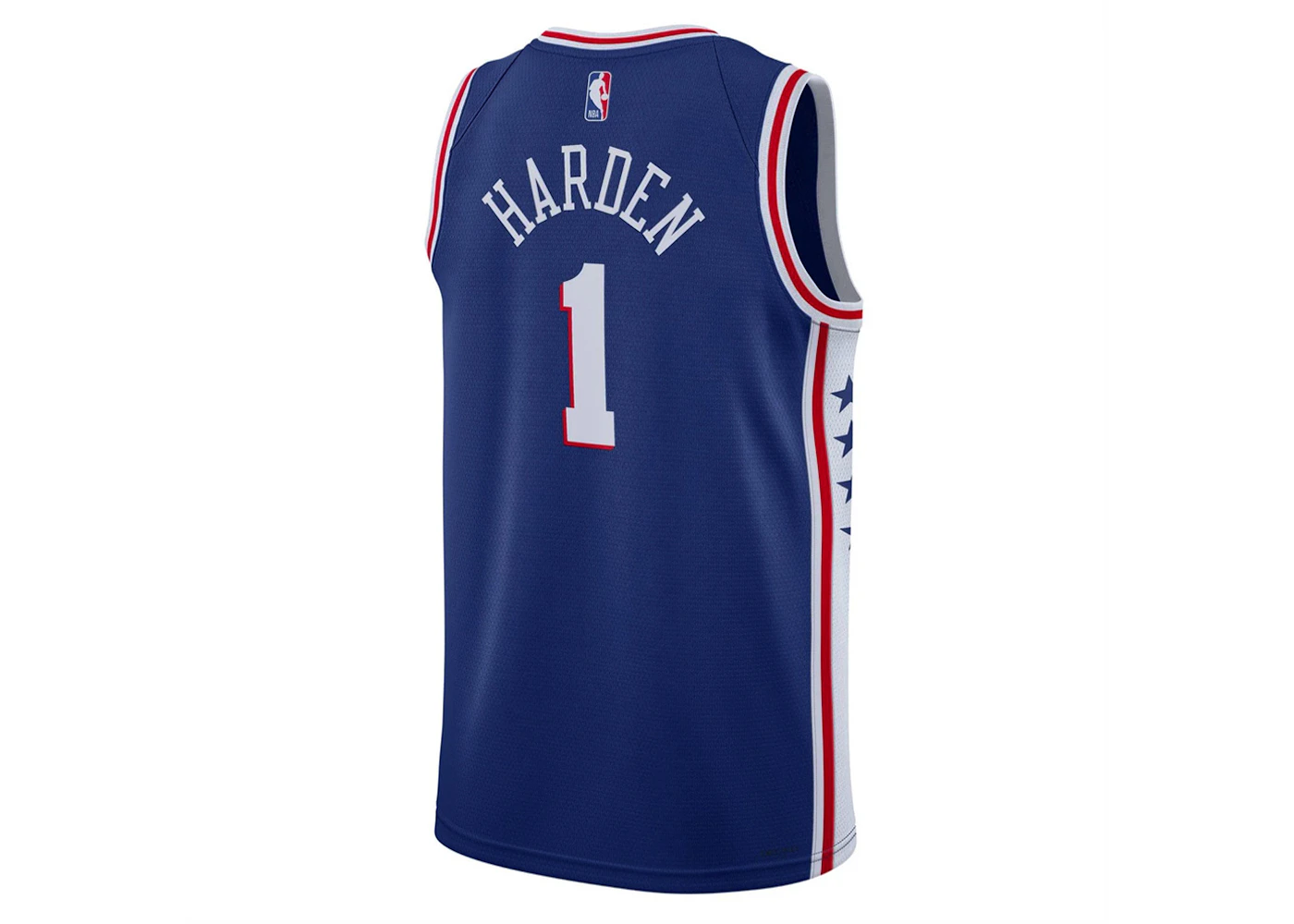 Nike NBA Philadelphia 76Ers Icon Edition Jersey Rush Blue/University Red/White Men's - FW23 - US