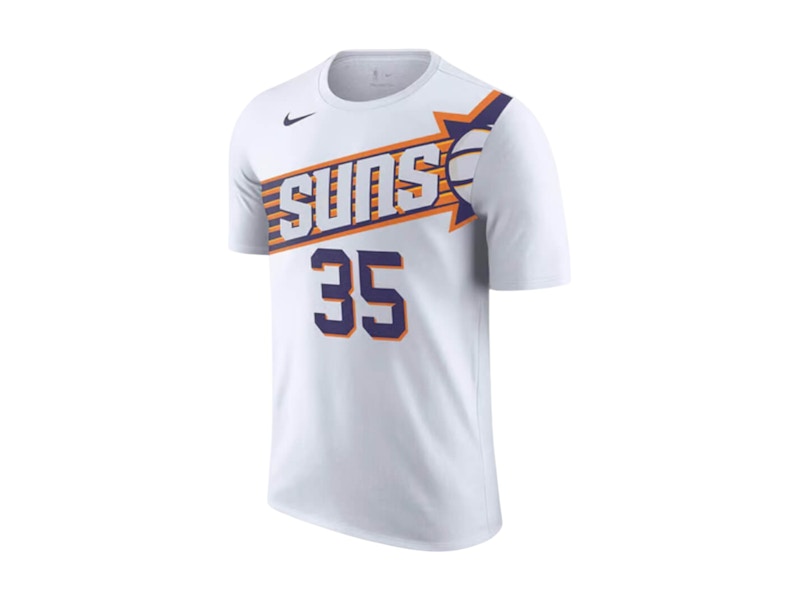 Pre-owned Nike Men's Nba Phoenix Suns Kevin Durant T-shirt In White/purple/orange In Multi
