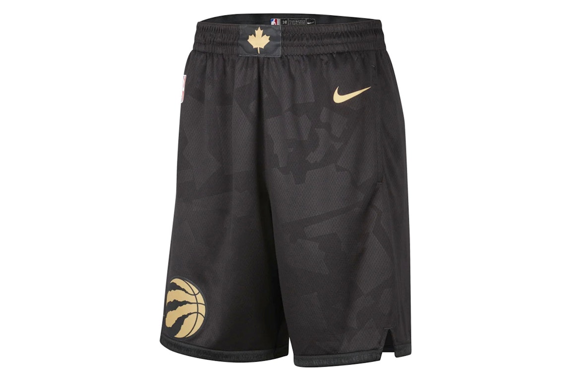 Pre-owned Nike Nba Toronto Raptors City Edition Swingman Shorts Black