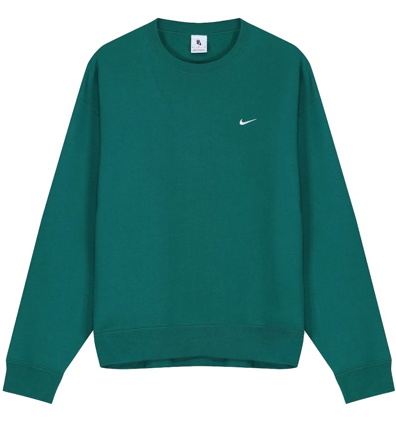 Nike Solo Swoosh Fleece Green Crew Neck Nike Nike NRG Solo Swoosh