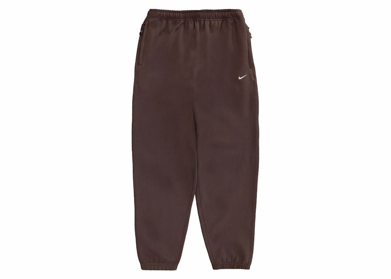 Nike NRG Solo Swoosh Fleece Pants Brown/White Men's - SS24 - GB