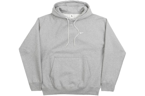 Nike NRG Solo Swoosh Premium Essential Fleece Hoodie Grey Heather