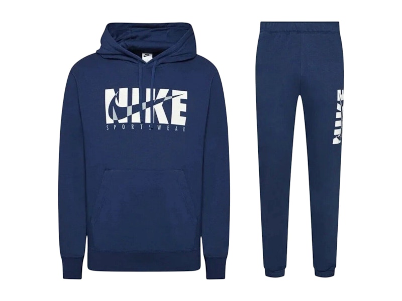 Nike NSW Swoosh GX Pullover Hoodie & Pant Set Navy Blue