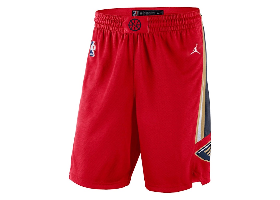 Pre-owned Nike New Orleans Pelicans Statement Edition Swingman Shorts Gym Red