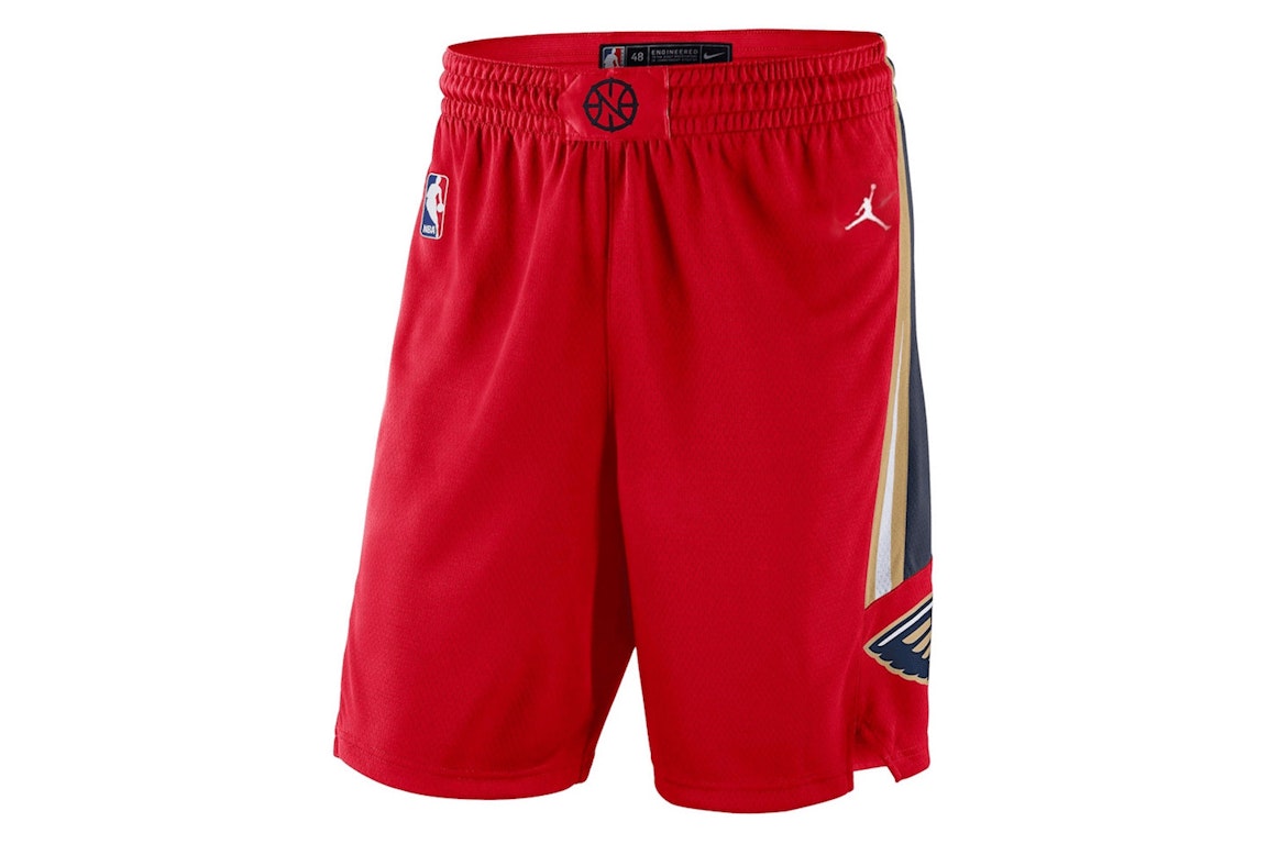 Pre-owned Nike New Orleans Pelicans Statement Edition Swingman Shorts Gym Red