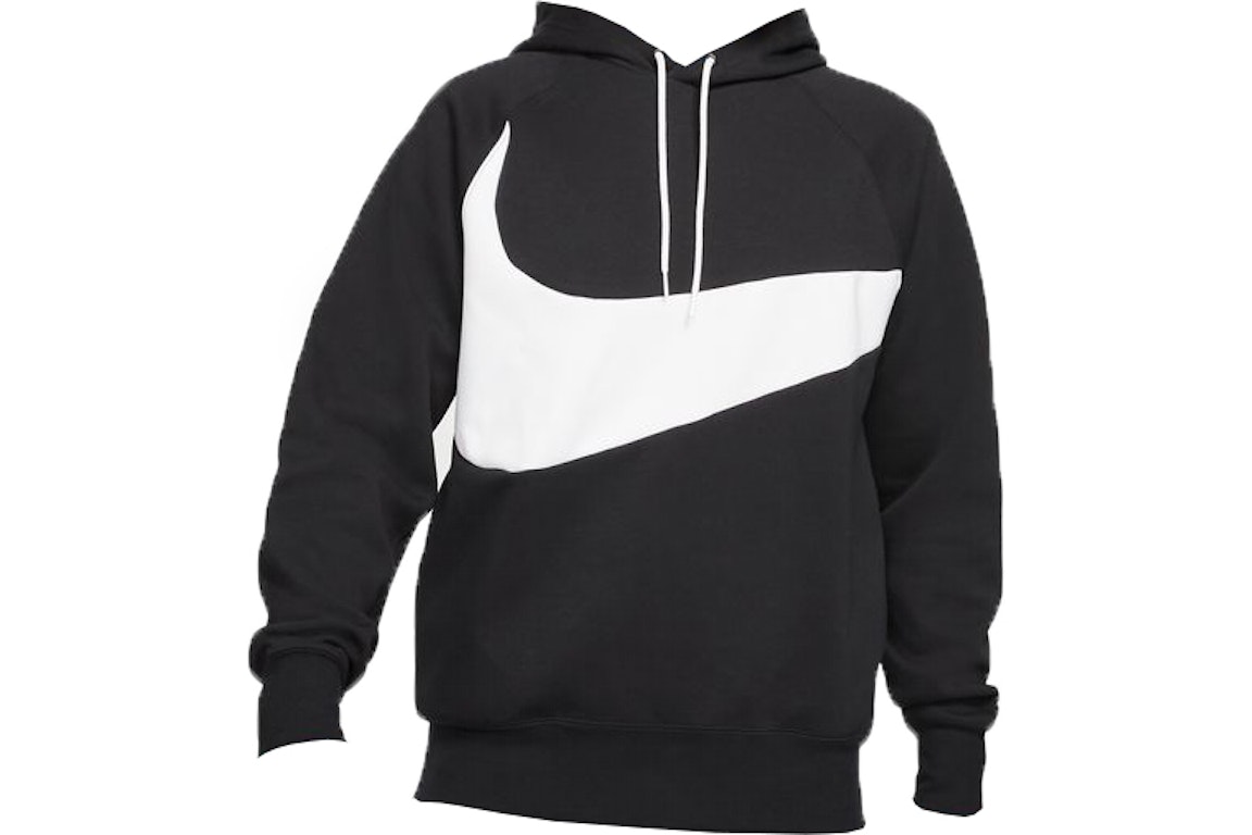 Pre-owned Nike Sportswear Swoosh Tech Fleece Hoodie Black/white